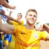 27. Juli 2014: Beim FC Hansa Rostock jubelte David Blacha als junger Spieler nach einem Sieg.