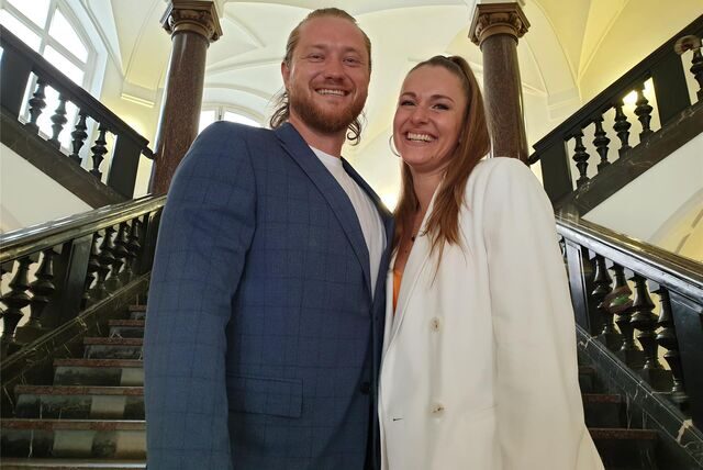 Tobias (31) und Kimberly (29) haben sich in Dortmund da Ja-Wort gegeben.