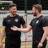 Sascha Grasteit und Marco Köhler hatten beim Training am Sonntag gute Laune.