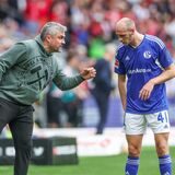 23.04.2023, Fussball, Saison 2022/2023, 1. Bundesliga, 29. Spieltag, SC Freiburg – FC Schalke 04, v. l. Cheftrainer Thomas Reis (FC Schalke 04), Henning Matriciani (FC Schalke 04)