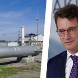 Seinen Antrittsbesuch in Werne absolviert NRW-Ministerpräsident Hendrik Wüst auf der Erdgas-Verdichterstation in Ehringhausen.