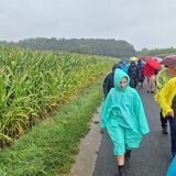 Auf dem Rückweg gerieten die Wallfahrer am Sonntagnachmittag, 6. August 2023, in ein schweres Unwetter.