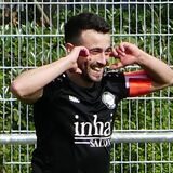 Emre Demir jubelt über seinen Treffer zum 2:1.