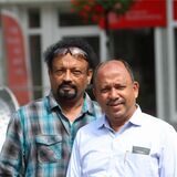 Der Schwerter Sebastian Karthikapallil (l.) betreute Peter Thettayil bei seinem Besuch in Schwerte.