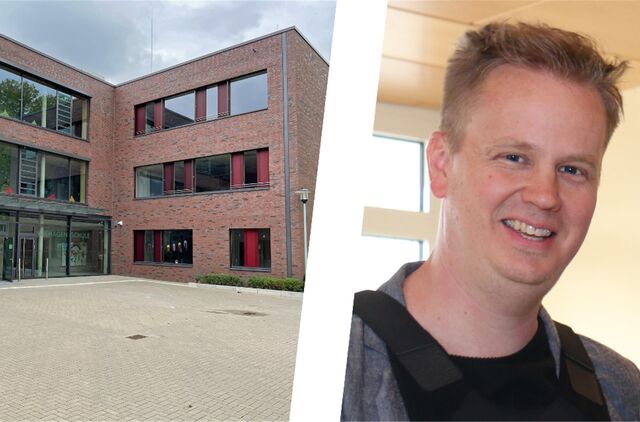 Philipp Cramer vom Gebäudemanagement der Stadt Werne schätzt eine Holzbauweise für den Anbau an der Wiehagenschule als realistisch ein.
