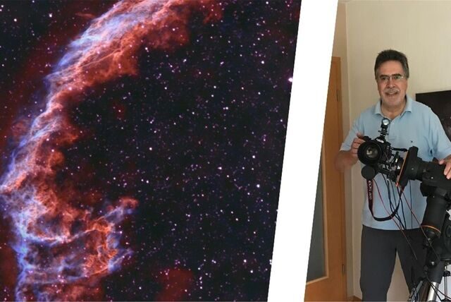 Der Borker Astrofotograf Wolfgang Zimmermann hat spektakuläre Aufnahmen vom Cirrusnebel gemacht.