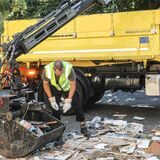 In manchen Quartieren ging es bei der Sperrmüllsammlung drunter und drüber. Vor allem dort, wo es eine dichte Bebauung mit Hochhäusern gibt.