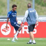 14.08.2023, Fussball, Saison 2023/2024, 2. Bundesliga, Training FC Schalke 04, Assan Ouedraogo (FC Schalke 04),

Foto: Dennis Ewert/RHR-FOTO