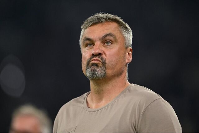 25.08.2023, Fussball, 2. Bundesliga, 4. Spieltag Saison 2023/2024, FC Schalke 04 – Holstein Kiel, Trainer Thomas Reis (FC Schalke 04),
Foto: Teresa Kroeger/RHR-FOTO