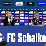 Vor dem Spiel gegen Wehen Wiesbaden fan in der Veltins-Arena eine Pressekonferenz mit Cheftrainer Thomas Reis statt.