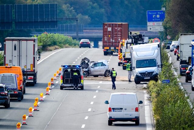 Unfall auf der A2