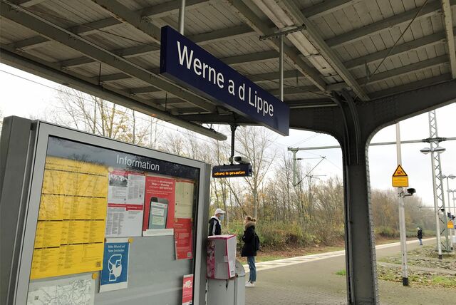 Vom Bahnhof Werne aus werden für etwas mehr als eine Woche keine Züge des RB50 nach Dortmund fahren.