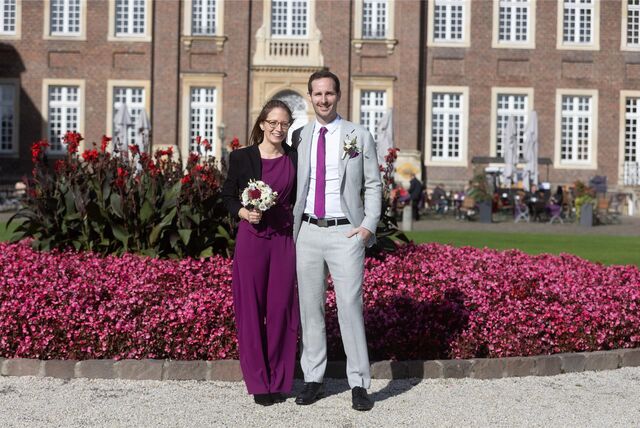 Patricia und Gerrit Knispel aus München haben am Schloss Nordkirchen geheiratet.