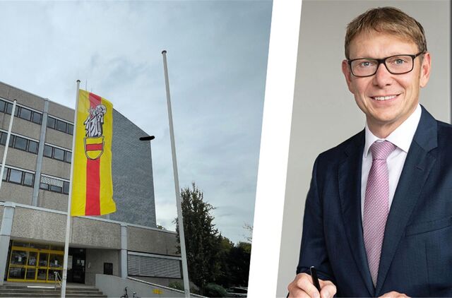 Aktuell ist das Stadthaus in Werne nur mit der Stadtflagge beflaggt.