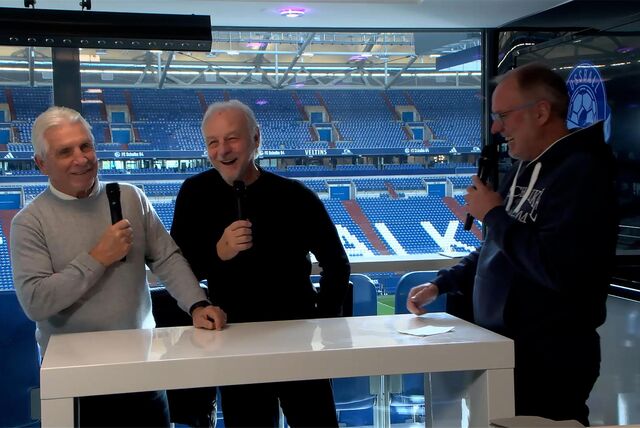 Fußball-Legenden Rüdiger Abramczik und Klaus Fischer im Legenden-Talk