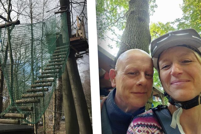 Im Kletterwald am Freischütz haben Vanessa und Henning aus Halver ihre Eheringe verloren.