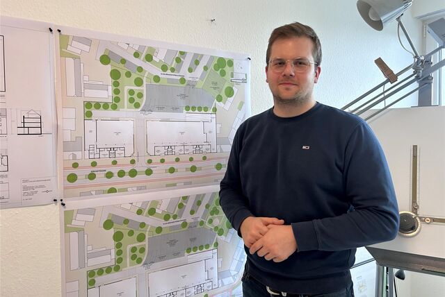 Tobias Teschner ist Architektur-Student an der FH Dortmund und hat einen Plan erstellt, wie man die acht vom Abriss bedrohten Häuser an der Selmer Kreisstraße nachhaltiger und historischer gestalten könnte.
