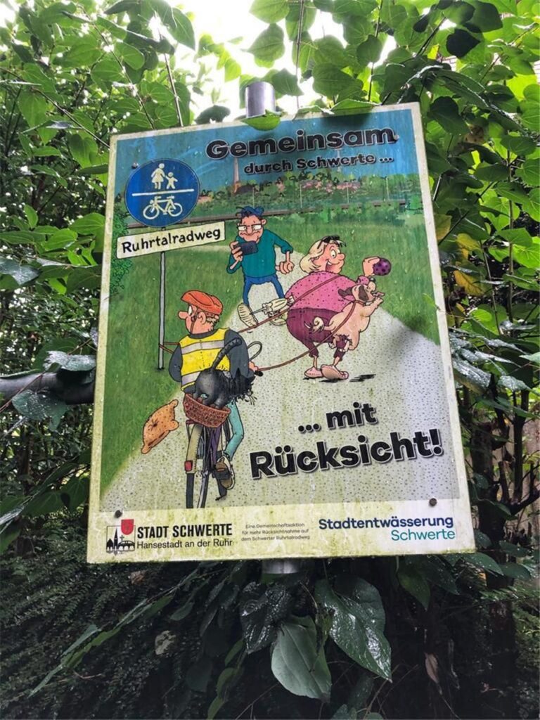 Schild, Ruhrtalradweg Schwerte Schild, Ruhrtalradweg Schwerte