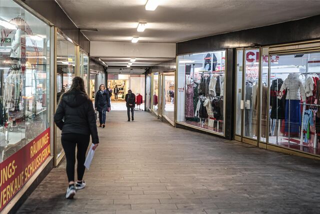 Die wenig anheimelnde Ladenpassage verbindet den Ostenhellweg mit der Straße Rosental.
