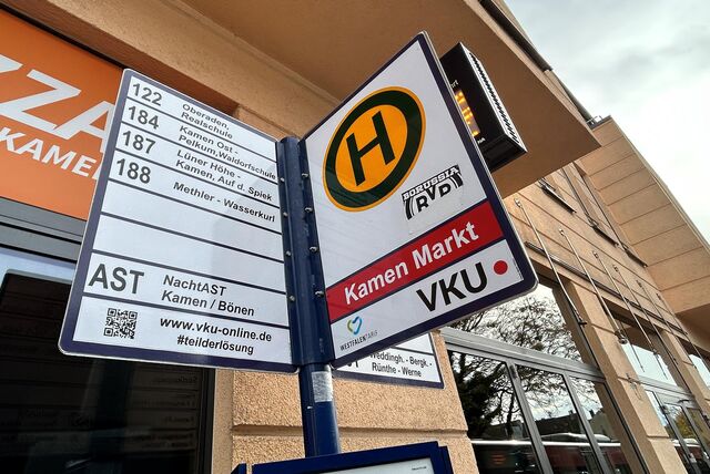 Bushaltestelle Kamen Markt.