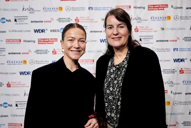 Schauspielerin Hannah Herzsprung und Sonja Hofmann, künstlerische Leitung Kinofest
