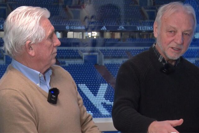 Die Fußball-Legenden Rüdiger Abramczik und Klaus Fischer im Legenden-Talk.