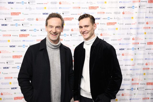 Die beiden Tatort-Kommissare Jörg Hartmann (l.) und Rick Okon waren am Samstagabend mit ihrem neuesten Fall und dem ganzen Dortmund-Team beim Kinofest zu Gast. Der Film war ausverkauft.