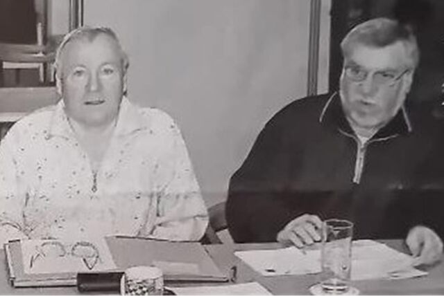 Heinrich Völkel (r.) auf einem Schwarz-Weiß-Bild