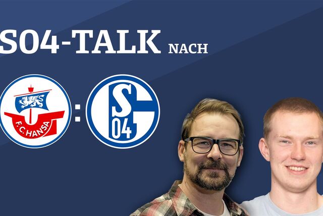 Schalke-Reporter René Preuß und Lucas Bröcker im Schalke-Talk nach dem Spiel gegen Hansa Rostock.