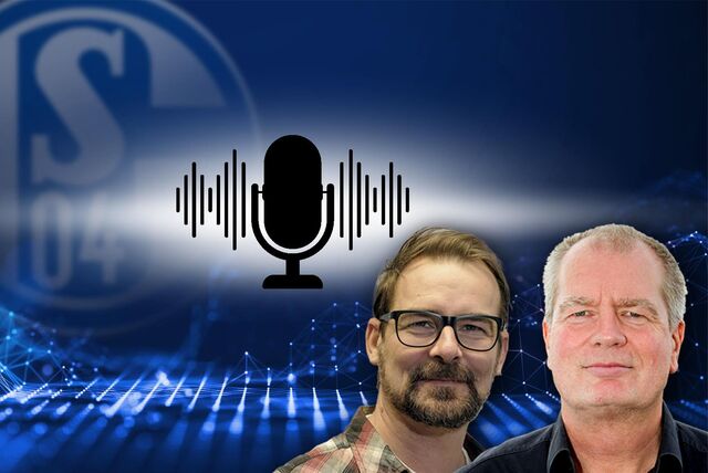 Schalke-Experte Norbert Neubaum und Schalke-Reporter René Preuß in der neusten Episode des „Schalke-Pottcast“.