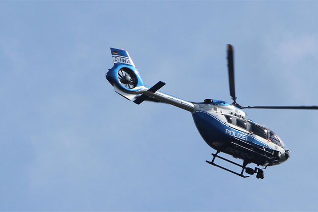Ein Polizeihubschrauber war am Mittwoch (3. Januar) über Selm und Olfen unterwegs.
