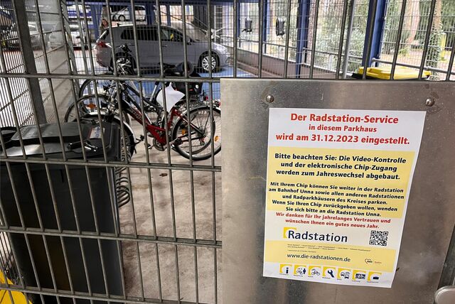 Im Parkhaus an der Massener Straße wurde die Radstation geschlossen.