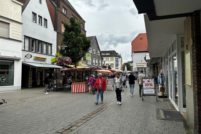 Steinstraße in der Innenstadt von Werne