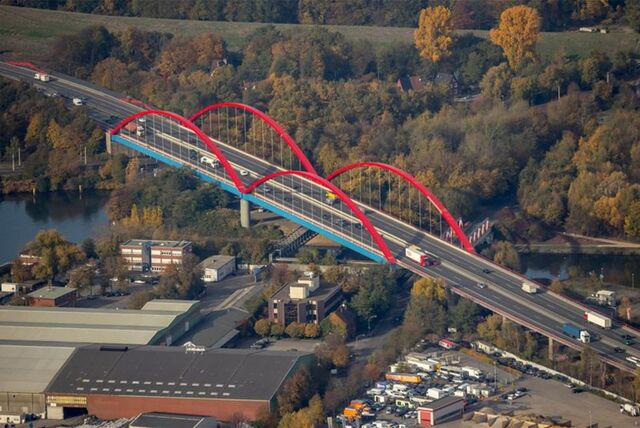A42: Die Rhein-Herne-Kanalbrücke bleibt monatelang lang gesperrt.