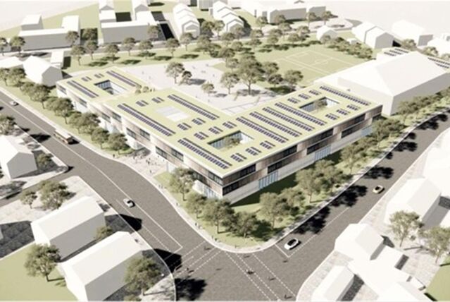 Eine Animation zeigt den Neubau der Theodor-Fleitmann-Gesamtschule in Schwerte.