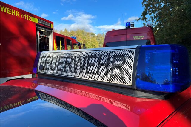 Die Feuerwehr Kamen im Einsatz.
