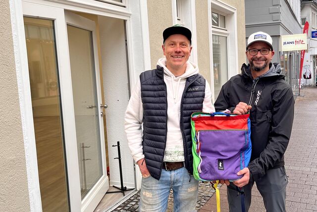 Sie planen eine Geschäftseröffnung in der Unnaer Fußgängerzone: Marcus Voß (l.) und Dirk Bierkämper.