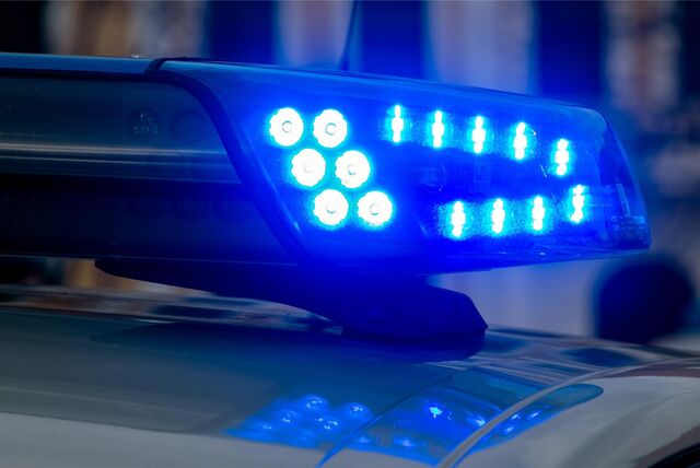 Blaulicht leuchtet auf