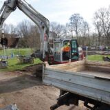 Erdarbeiten für den Skatepark im Postpark haben begonnen