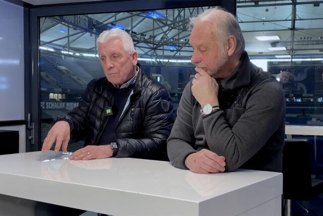 Die Fußball-Legenden Klaus Fischer und Rüdiger Abramczik im Talk.