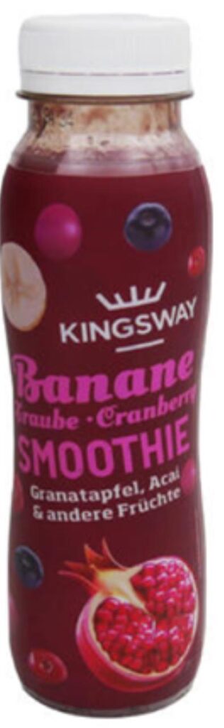 Eine Flasche des Smoothies von Netto, der von einem Rückruf betroffen ist.