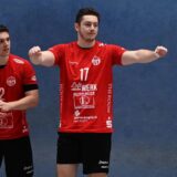 Der HC TuRa Bergkamen will weiter die Jubelpose einnehmen: (v.l.) Thomas Rycharski, Marco Goslawski, Luca Sudhaus und Philipp Koch.