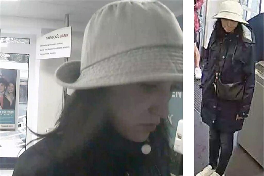 Eine Collage aus zwei Fahndungsfotos einer Frau, die in Dortmund mit einer fremden EC-Karte Geld abgehoben haben soll. Eine Collage aus zwei Fahndungsfotos einer Frau, die in Dortmund mit einer fremden EC-Karte Geld abgehoben haben soll.