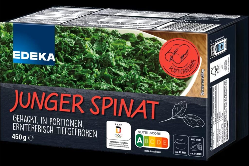 Eine Packung des Tiefkühl-Spinates von Edeka, der von einem Rückruf betroffen ist. Eine Packung des Tiefkühl-Spinates von Edeka, der von einem Rückruf betroffen ist.