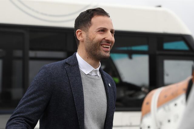 11.03.2019, Fussball, Saison 2018/2019, Champions League, Abflug des FC Schalke 04 nach Manchester/England, Trainer Domenico Tedesco
Cheftrainer Domenico TEDESCO (FC Schalke 04)