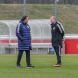 Viel Gesprächsbedarf: Marc Wilmots und Karel Geraerts.