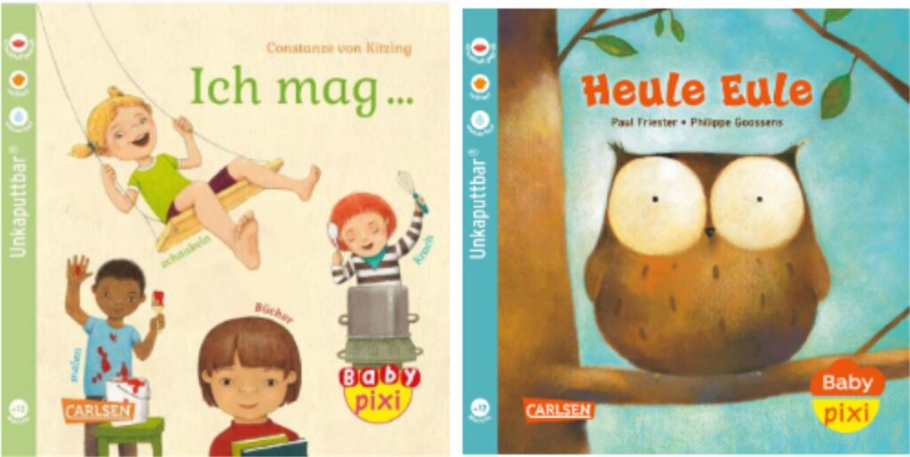 Eine Collage zeigt die beiden vom Rückruf betroffenen Pixi-Bücher: links Eine Collage zeigt die beiden vom Rückruf betroffenen Pixi-Bücher: links