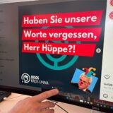 Posting der Jusos im Kreis Unna auf Instagram: Die Jungsozialisten konfrontieren den CDU-Bundestagsabgeordneten mit dessen Aussagen über Mitspieler der AfD-Bundestagsfraktion im FC Bundestag.
