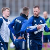 27.03.2024, Fussball, Saison 2023/2024, 2. Bundesliga, Training FC Schalke 04, v. l. Derry John Murkin (FC Schalke 04), Dominick Drexler (FC Schalke 04)