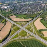 Luftbild des Kamener Kreuzes im Kreis Unna.